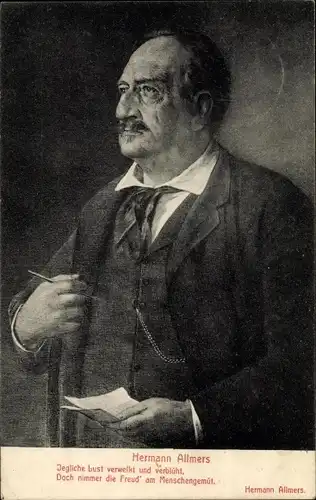 Ak Schriftsteller Hermann Allmers, Portrait