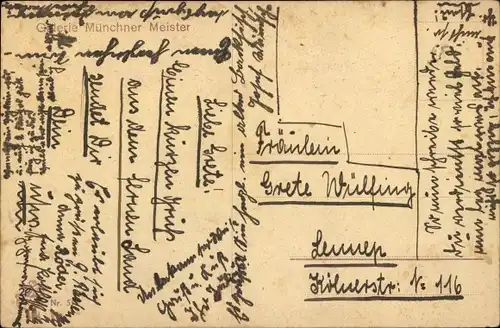 Künstler Ak Hendschel, Albert, Studium mit Hindernissen