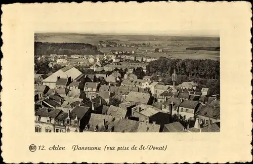 Ak Arlon Luxemburg Wallonien, Panorama, Blick von St. Donat aus