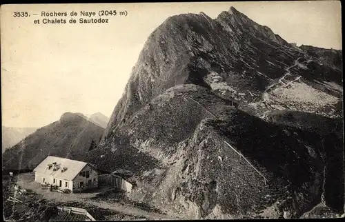 Ak Veytaux Kanton Waadt, Rochers de Naye und Chalets de Sautodoz