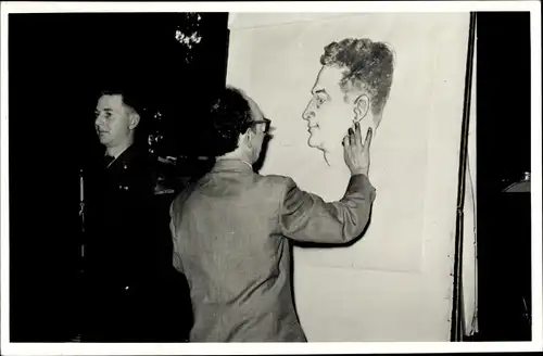 Foto Ak Künstler, Schauspieler, Gemaltes Portrait