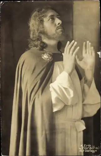 Ak Opernsänger Karl Erb als Parsifal, Portrait