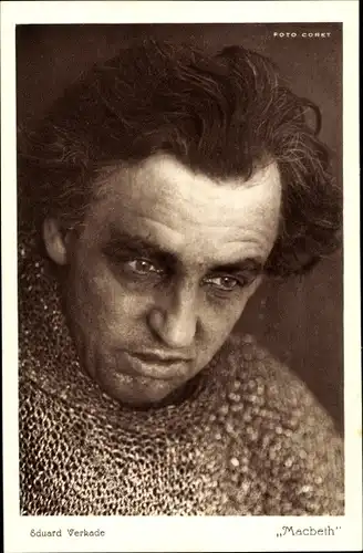 Ak Schauspieler Eduard Verkade, Portrait, in Macbeth