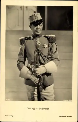 Ak Schauspieler Georg Alexander, Portrait, Uniform