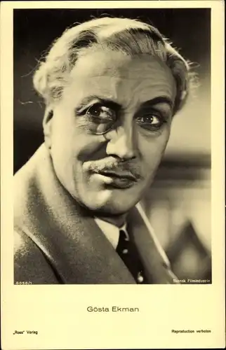 Ak Schauspieler Gösta Ekman, Portrait, Monokel