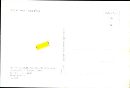 Ak Prinz Johan Friso, Kleinkind, Adel Niederlande