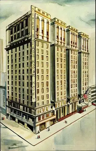 Ak New York City USA, Times Square Motor Hotel, 43rd Street, Broadway