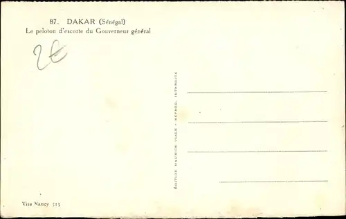 Ak Dakar Senegal, Eskortenzug des Generalgouverneurs