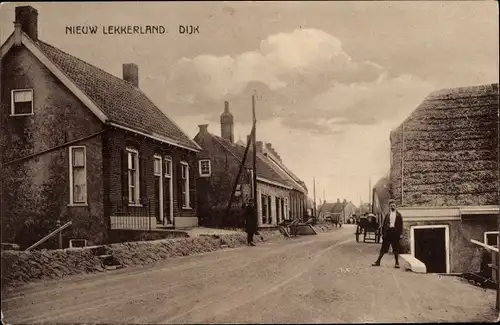 Ak Nieuw Lekkerland Molenlanden Südholland, Deich