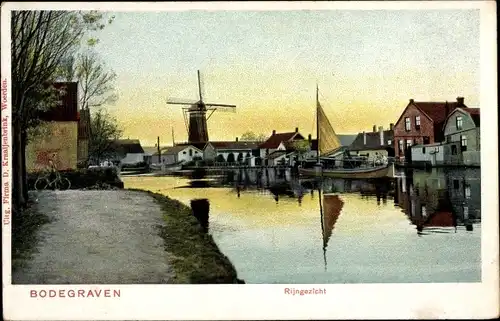 Ak Bodegraven Südholland, Blick auf den Rhein