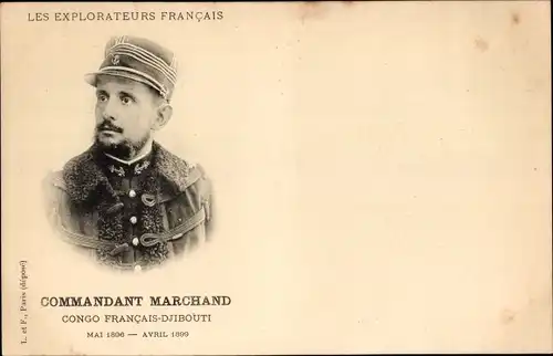 Ak Les Explorateurs Francais, Handelskommandant, Französisch-Kongo, Dschibuti