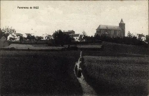 Ak Biez Wallonisch Brabant, Ortsansicht, Kirche