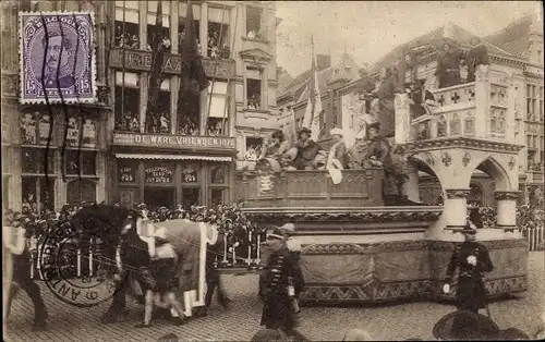 Ak Anvers Antwerpen Flandern, Cortege des Bijoux 1923, Hommage a L. van Bercken, Festwagen