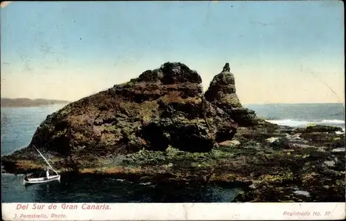 Ak Gran Canaria Spanien, Del Sur, Felsen