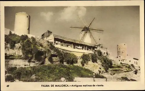 Ak Palma de Mallorca Balearische Inseln, Alte Windmühlen