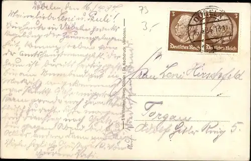 Ak Döbeln in Sachsen, Teilansicht, Rathaus