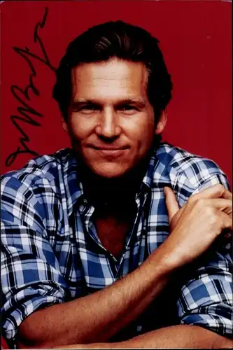 Ak Schauspieler Jeff Bridges, Portrait, Autogramm