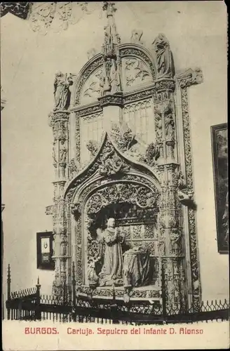 Ak Burgos Kastilien und León, Carluja. Totengräber des Infanten D. Alonso