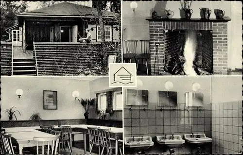 Ak Ahlhorn Großenkneten in Oldenburg, Evangelisches Jugendheim, Blockhaus Ahlhorn, Jungenburg