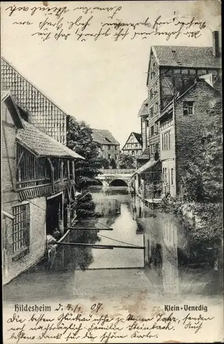 Ak Hildesheim in Niedersachsen, Klein-Venedig, Fluss