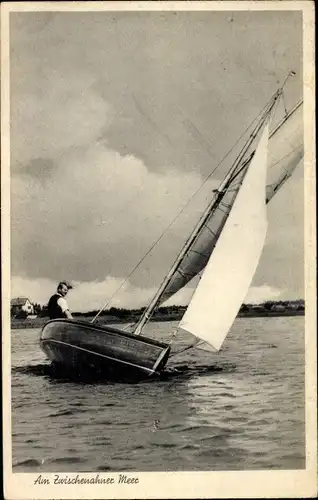 Ak Bad Zwischenahn in Oldenburg, Zwischenahner Meer, Segelboot