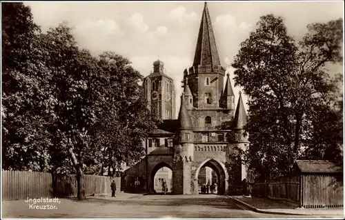 Ak Ingolstadt an der Donau Oberbayern, Kreuztor