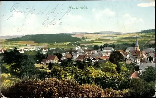 Ak Neuenrade im Sauerland, Ortsansicht, Kirchturm