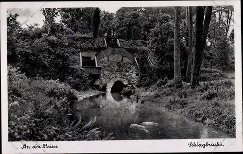 Ak Briese Birkenwerder im Kreis Oberhavel, Schlagbrücke