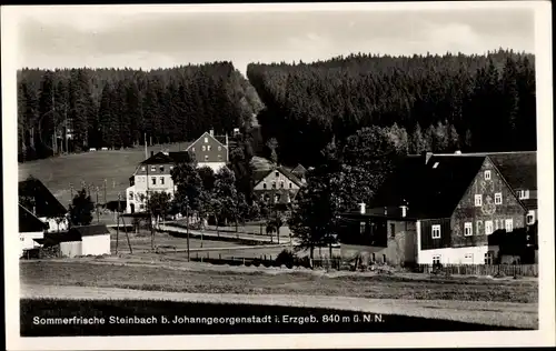Ak Steinbach Jöhstadt im Erzgebirge Sachsen, Ortspartie