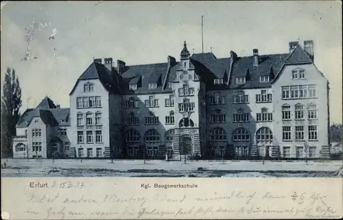 Ak Erfurt in Thüringen, Kgl. Baugewerkschule