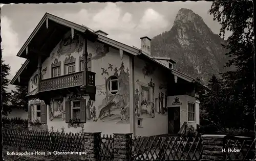 Ak Oberammergau in Oberbayern, Rotkäppchen-Haus, Außenansicht