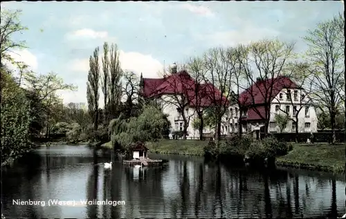 Ak Nienburg an der Weser, Wallanlagen