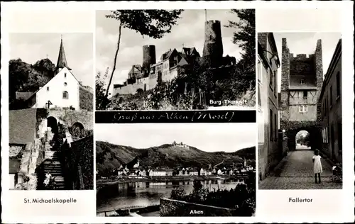 Ak Alken an der Mosel, St. Michaelskapelle, Fallertor, Alken, Burg Thurandt