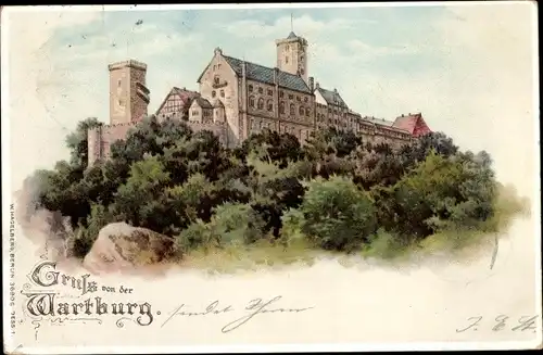 Litho Lutherstadt Eisenach in Thüringen, Wartburg