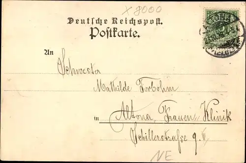 Ak Dresden Neustadt, Brücke, Kirchturm, Teilansicht