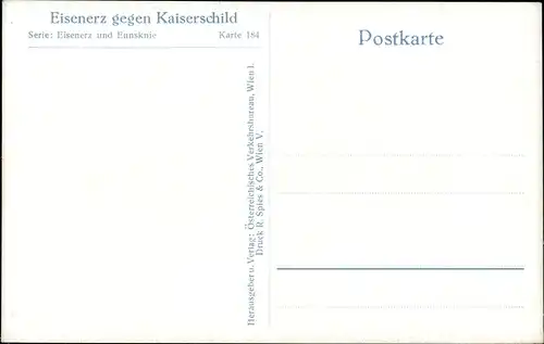 Ak Eisenerz Steiermark, Teilansicht, Kaiserschild