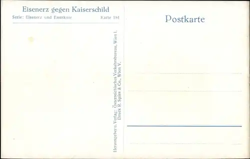 Ak Eisenerz Steiermark, Teilansicht, Kaiserschild