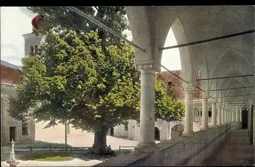 Ak Millstatt am See Kärnten, Klostergang