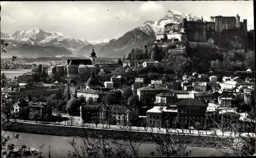 Ak Salzburg in Österreich, Teilansicht, Hoh. Göll, Untersberg