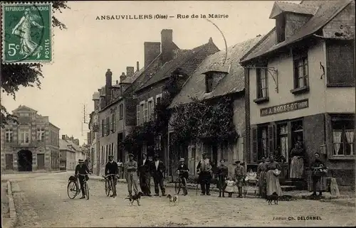 Ak Ansauvillers-Oise, Rue de la Mairie