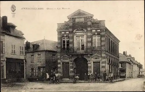 Ak Ansauvillers-Oise, das Rathaus