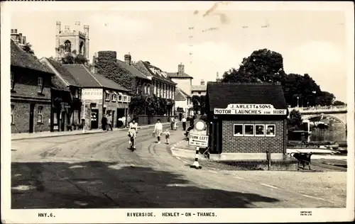 Ak Henley an der Themse Oxfordshire England, Flussufer