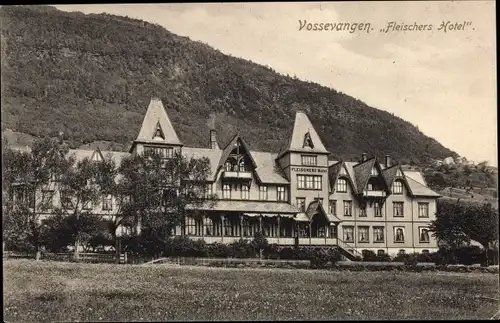 Ak Vossevangen Norwegen, Fleischers Hotel