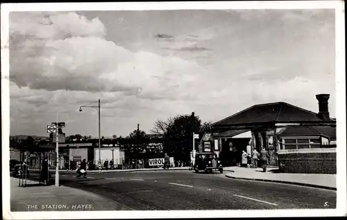 Ak Hayes Common Bromley London England, Bahnhof