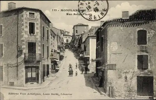 Ak Monflanquin Lot et Garonne, Rue Saint-Pierre