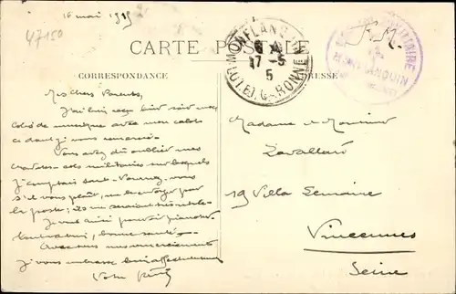 Ak Monflanquin Lot et Garonne, Rue Saint-Pierre