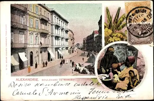 Ak Alexandria Ägypten, Boulevard de Ramleh