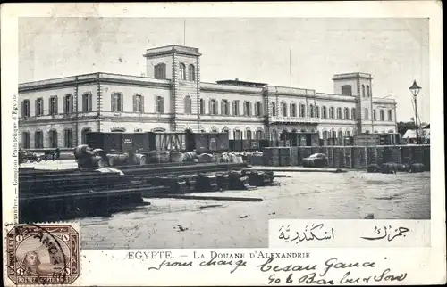 Ak Alexandria Ägypten, Zoll