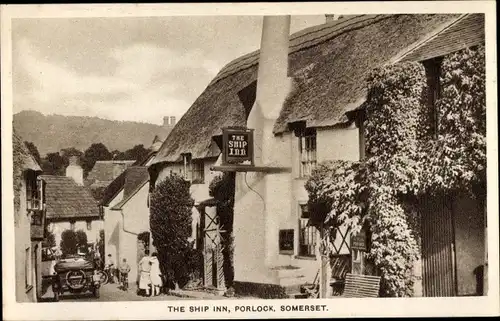 Ak Porlock Somerset England, The Ship Inn