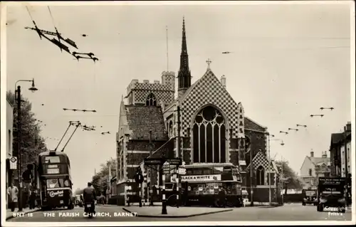 Ak Barnet London England, Die Pfarrkirche